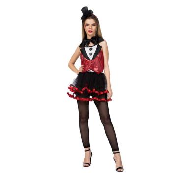 Imagem de Fantasia Mágica Red Adulta Feminina Vestido Festa Carnaval