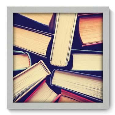 Imagem de Quadro Decorativo - Livros - 33cm x 33cm - 139qddb