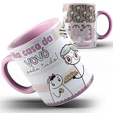 Imagem de Caneca rosa Flork Casa da Vovó pode tudo
