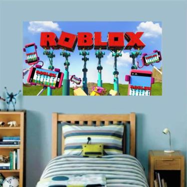 Papel De Parede Adesivo Roblox Fundo Vermelho em Promoção na Americanas