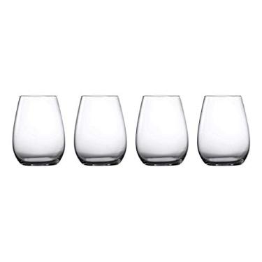 Imagem de Marquis By Waterford Conjunto de 4 taças de vinho Moments Stemless, 527 g, transparente