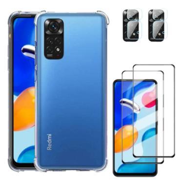 Imagem de Kit Capa Capinha + 2X Películas de Vidro 3D + 2X Películas de Câmera para Xiaomi Redmi Note 11 Pro 5G - (C7COMPANY)