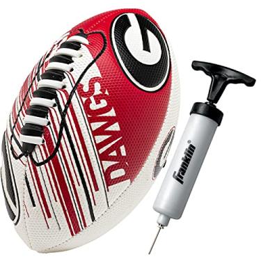 Imagem de Franklin Sports Georgia Bulldogs Futebol - Mini futebol juvenil - Futebol de 21,6 cm - Textura SPACELACE fácil de segurar - Perfeito para crianças!