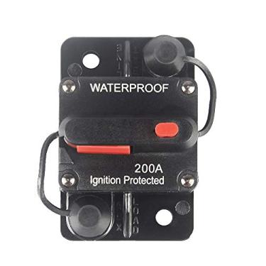 Imagem de WOHHOM Disjuntor de 200 Amp com reinicialização manual 12 V-36 V DC à prova d'água para carros de áudio Rv Marine Boat Truck Trolling Motors, alto-falante de carro 30 – 300 A, fusível reiniciável