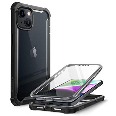 Imagem de i-Blason Capa Ares projetada para iPhone 14 Plus de 6,7 polegadas (versão 2022), capa protetora transparente resistente de camada dupla com protetor de tela integrado (preto)