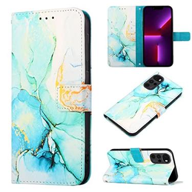 Imagem de For Motorola Moto G22 PT003 Marble Pattern Flip Leather Phone Case