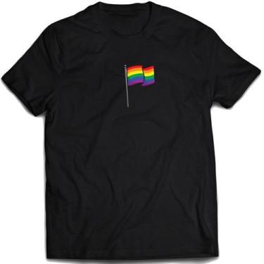 Imagem de Camisa Bandeira Lgbtqia+ Camiseta Lgbt Pride Love Good Vibes - Mago Da