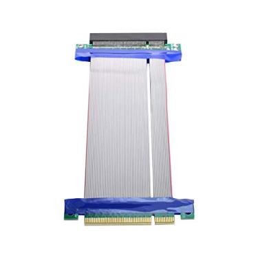 Imagem de CY PCIE Cabo Riser PCI-E Express 8X para 8X macho para fêmea Slot Riser Extensor Fita de Cartão Cabo Flexível 20cm
