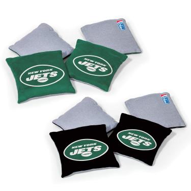 Imagem de Wild Sports NFL New York Jets pacote com 8 sacos de feijão dupla face, cor da equipe