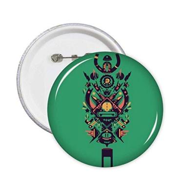 Imagem de Alfinetes de tatuagem de esqueleto humano indiano preto assustador emblema acessório decoração 5 peças