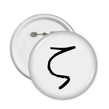 Imagem de Alfinetes gregos Zeta silhueta preta pinos emblema botão decoração acessório 5 peças