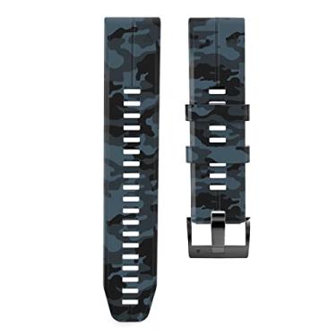 Imagem de COOVS A nova pulseira de relógio de 26 22 mm para Garmin Fenix 6X 6 6s Pro 5S Plus 935 3 HR relógio de liberação rápida silicone alça de pulso Easyfit (cor: azul, tamanho: 22 mm)