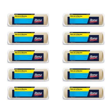 Imagem de Kit 10 Rolo Bernina 23cm Pintura Tinta Epoxi e Acrilica Roma