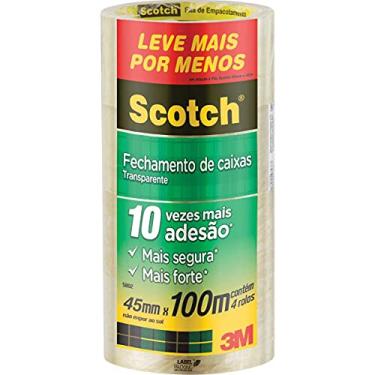 Imagem de Scotch, 3M, Fita de Empacotamento Transparente, 4 Rolos, 45mm x 100M