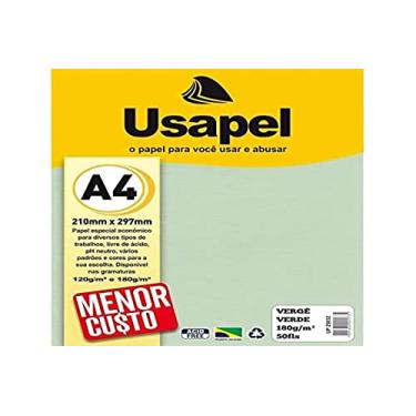 Imagem de Papel Vergê, Usapel, Verde 180g., Filiperson