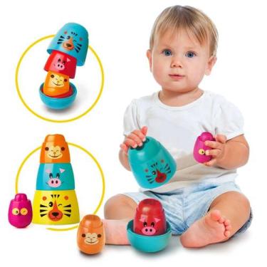 Imagem de Brinquedo De Encaixar Para Bebes Matrioska Animais - Elka - Elka Brinq