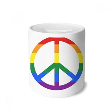 Imagem de DIYthinker Rainbow Gay LGBT Caixa de Dinheiro de Cerâmica Lésbica, Presente de Cofrinho