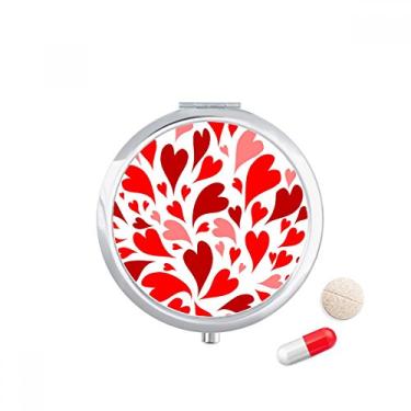 Imagem de Caixa de armazenamento de remédios Red Pink Hearts para dia dos namorados