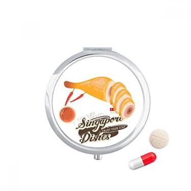 Imagem de Caixa tradicional de comprimidos de frango hainanês de Singapura, caixa de armazenamento de medicamentos