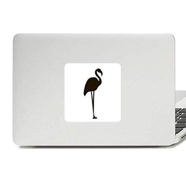 Imagem de Adesivo de vinil de flamingo preto com desenho de animal fofo para decoração de PC