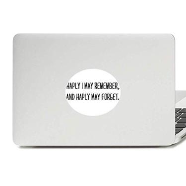 Imagem de Adesivo de vinil com citação de poesia Haply I May Remember