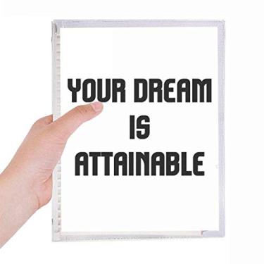 Imagem de Caderno com frases inspiradoras e alcançáveis para diários de folhas soltas recarregáveis