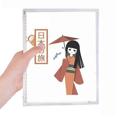 Imagem de Caderno tradicional japonês local para meninas pequenas, folhas soltas, diário recarregável, papelaria