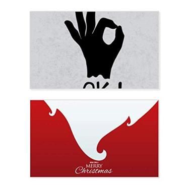 Imagem de OK, contorno personalizado, gesto, feriado, feriado, cartão de felicitações, mensagem de Natal