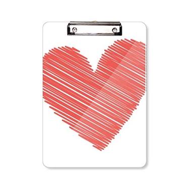 Imagem de Linha de grafite coração dia dos namorados prancheta pasta, bloco de anotação, placa de apoio A4