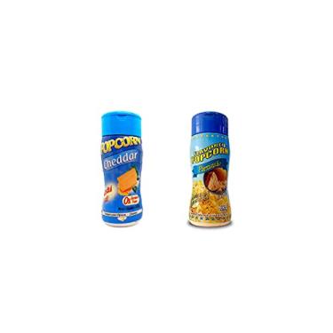 Imagem de Temperos P/ Pipoca Popcorn Cx 24 Frascos. 12 Cheddar - 12 Parmesão