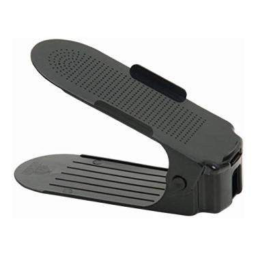 Imagem de Kit 6 Organizadores de sapato, saltos e tênis com regulagem de altura - Diversas Cores Cor:Preto