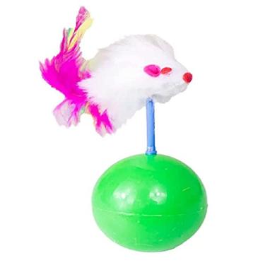 Imagem de Brinquedo Gato Pet João Bobo Bolinha Verde Com Rato Interativo