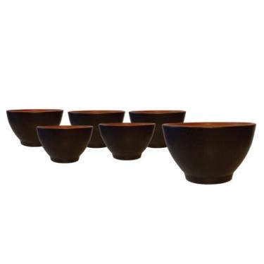 Imagem de Jogo 6Un Bowls Consome Preto 650ml Cerâmica Nova Imagem - Ceramica Nov
