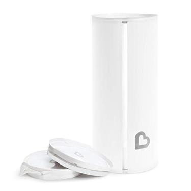 Imagem de Munchkin® Balde de fraldas descartável portátil Toss™, comporta até 90 fraldas recém-nascidas, pacote com 3, branco