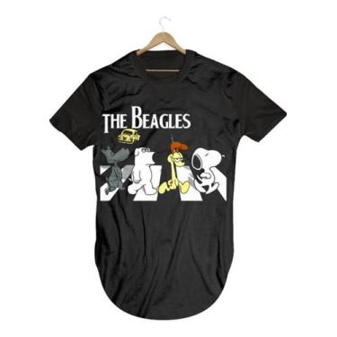 Imagem de Camiseta Longline Os Beagles The Beagles Snoopy Odie T-Shirt - Smoke