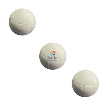 Imagem de Kit 3 Bola  Bolinha De Pebolim Pesada  Branca - Casinha Brinquedos