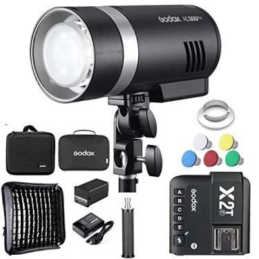 Imagem de Godox Ad300 Pro 300W Flash Com Softbox De 60Cm E Godox X2T-F Gatilho 2,4G 0,01-1.5S Tempo De Reciclagem 320 Modelagem Bi-Colorida De 12W Power 12W Compatível Para Câmeras Canon Sony Fuji, Etc.
