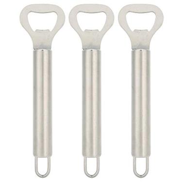Imagem de QANYEGN Conjunto De 3 Abridores De Garrafas De Aço Inoxidável Com Chaveiro, Mini Abridor Manual Portátil De Tampas De Garrafas De Cerveja