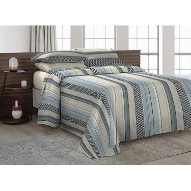 Imagem de Cobre Leito Casal Padrão Com Fronhas Piquet Algodão 3 Peças