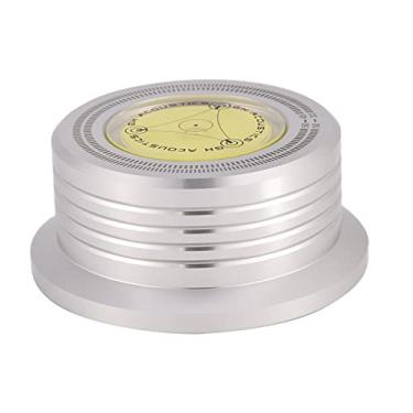 Imagem de Sluffs Record Weight Stabilizer, 50Hz Turntable Disc Record Stabilizer Clamp With Bubble For Phonographecord Player, Helps Eliminate Vibration, Feedback Rumble And Sounds Better.(prateado)