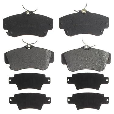Imagem de ACDelco Conjunto de pastilhas de freio a disco dianteiro semi-metálicas 14D841M prata com sensor de desgaste