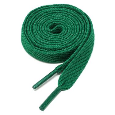 Imagem de BCB Wear Skateboard Style Flat Shoelaces 1/2" Wide For All Shoes - 45" and 54" Lengths (Green-45)