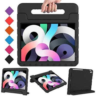 Imagem de Capa Infantil Maleta Compatível Para iPad Air4 Air5 10.9'' A2316 A2324 A2325 A2072-A2588 A2589 A2591 (2021-2022)-PRETO,Anti imapcto,EVA, Emborrachada, Leve