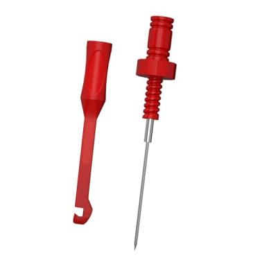 Imagem de menolana Multímetro leva ganchos de teste clipe ferramenta de reparo fio piercing sonda de teste durável conjunto de sondas de teste elétrico para dispositivo, Vermelho