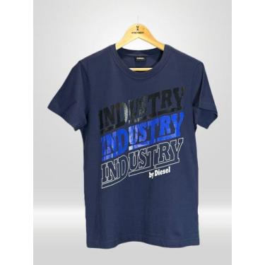 Imagem de Camiseta Diesel Masculina Azul Marinho