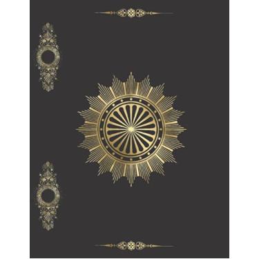 Imagem de My Book of Shadows Spiritual Journal: livro de feitiços em branco para criar seu próprio grimório | Capa de design antigo preto e dourado