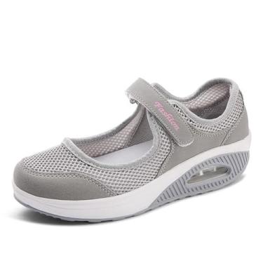 Imagem de Tenis Feminino Casual Casuais Academia Calçados Caminhada Antiderrapante Tênis (42,Grey(Cinza))