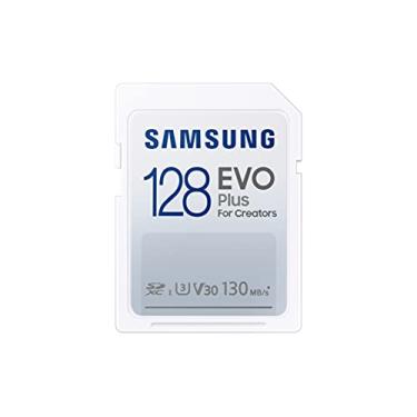 Imagem de SAMSUNG Cartão SDXC EVO Plus tamanho completo de 128 GB 130 MB/s Full HD e 4K UHD, UHS-I, U3, V30 (MB-SC128K/AM)