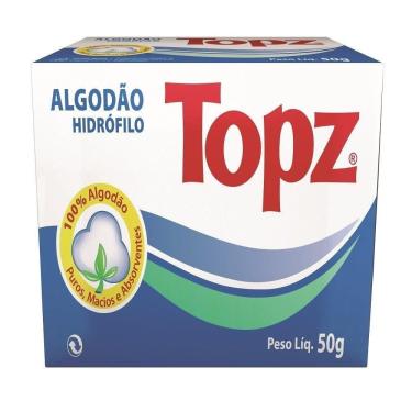 Imagem de Algodão Hidrófilo Topz Rolo 50g Embalagem com 12 Unidades