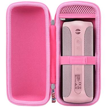 Imagem de Khanka Estojo rígido de substituição para alto-falante Bluetooth portátil SOWO Surgeboom 2 para ambientes externos, alto-falante sem fio IPX7 à prova d'água, somente capa (rosa)